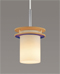 電球形蛍光ランプ15W×1灯用ペンダント 木製枠(ディｰプブルｰ飾り付)