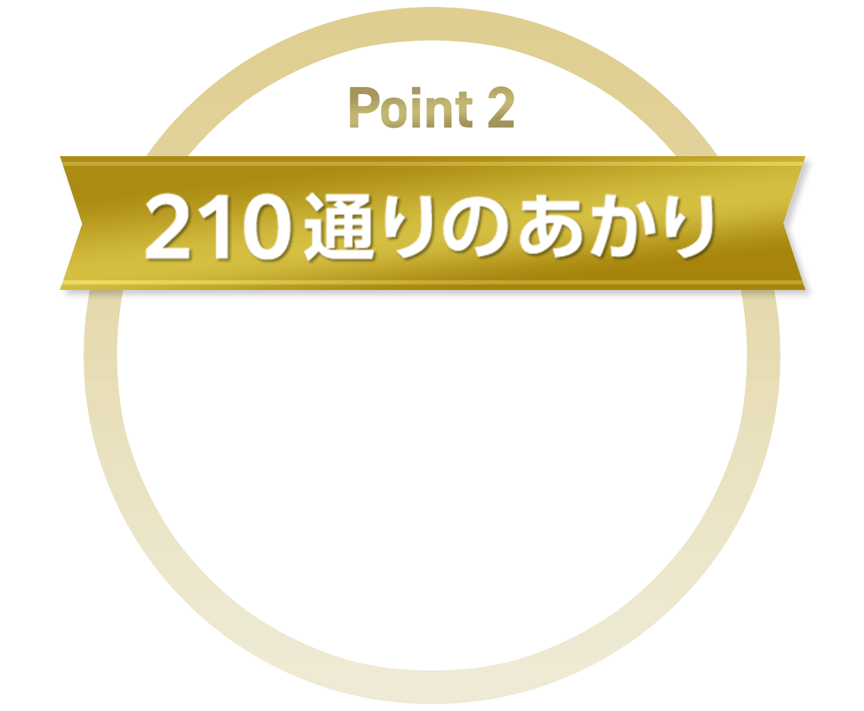 ポイント2 210通りのあかり