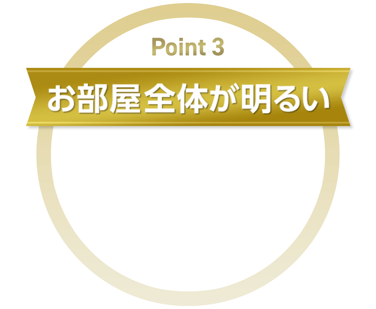 ポイント3 お部屋全体が明るい